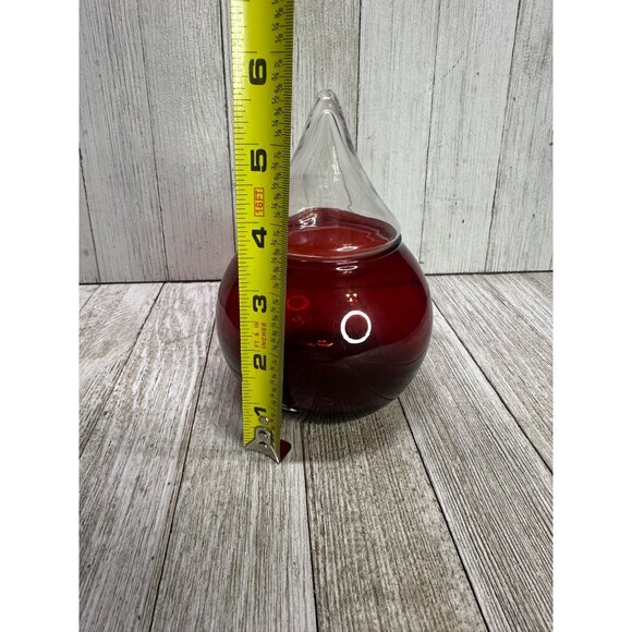Vintage Anchor Hocking Ruby Red Apothecary Jar with Clear Glass Lid 5.5" Tall - Picture 4 of 8